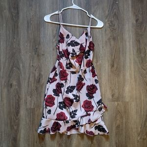 Pretty Little Thing Blush Pink Rose Print Dress